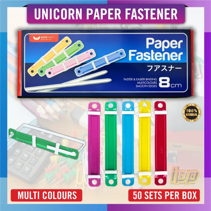 Paper Fastener / Colour Plastic Fastener (50set/Box) Ready Stock Lazada