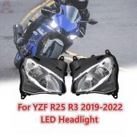 หลอดไฟหน้า LED สำหรับยามาฮ่า YZFR25 YZFR3 R25 YZF R3ไฟหน้ารถจักรยานยนต์ไฟหน้าด้านหน้าประกอบ YZF-R25 YZF-R3 2019-2021 2020