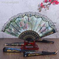 1PC Spanish Lace Fan Folding Fan Peony Floral Lace Dance Fan Gift Wedding Home Decorative Folding Fans