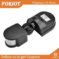 Foriot  สวิตช์ตรวจจับเซ็นเซอร์จับการเคลื่อนไหว AC110V-240V ติดผนังเซ็นเซอร์จับการเคลื่อนไหวอินฟราเรด PIR สวิตช์ตัวจับอินฟราเรดสำหรับกลางแจ้งในร่ม