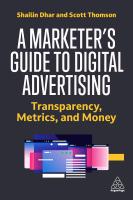 หนังสืออังกฤษใหม่ A Marketers Guide to Digital Advertising : Transparency, Metrics, and Money [Paperback]