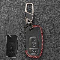 ■❏✼ 3 Button Leather Black Car Key Chain Ring Case Cover Shell Holder Protector For Ford Mondeo Fiesta Focus Puma Eco Sport Transit