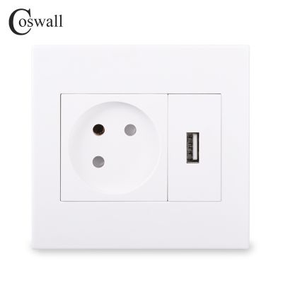【NEW Popular89】แผง Coswall SimplePC อิสราเอล WallGrounded With5V 2A OutputWhite Color