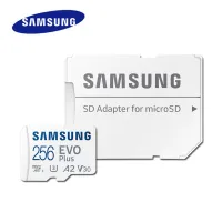 Samsung การ์ดไมโคร EVO Plus U3 Microsdxc 512GB 256GB 128GB 64GB ประสิทธิภาพสูงสำหรับบัตร TF วิดีโอ4K UHD