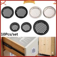 PEANSEA 10pcs Grommet บ้าน อุปกรณ์ตู้เสื้อผ้า รองเท้าตู้เสื้อผ้า สแตนเลส ฝาครอบช่องระบายอากาศ ตะแกรงระบายอากาศ การตกแต่งช่องระบายอากาศ เครื่องประดับรู