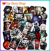 Toystoryshop สติกเกอร์เกม The Witcher 3: Wild Hunt Art Focus สำหรับขวดน้ำแล็ปท็อปเคสเดินทางกันน้ำกระเป๋าเดินทางอินเทรนด์กีตาร์กราฟฟิตีใช้สติกเกอร์ไวนิลของขวัญสำหรับเด็กเด็กผู้ชายเด็กผู้หญิง50ชิ้น