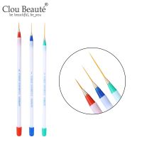 3pcs/set Nail Art Liner Painting Pen 3D Tips DIY Acrylic UV Gel Brushes Drawing Kit Flower Line Grid French Design Manicure Tool