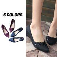 ?Sale80%?รองเท้าคัชชูแฟชั่นหัวแหลม ส้นเตี้ย สีพื้น 5 สี มีเบอร์ 36-41 (76)