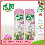 COMBO NƯỚC DỪA VICO FRESH VỊ SEN 1 HỘP 1L VÀ 1 HỘP 330ML CÔ BA MÓM - ĐẶC