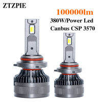 ไม่มีข้อผิดพลาด Canbus 6000พัน380วัตต์ H7 H4 H11 9005HB3 9006 LM Led หลอดไฟหน้าสำหรับรถไฟตัดหมอกไฟหน้า CSP 3570