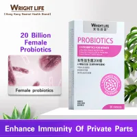 Wright Life Probiotic 20 Billion CFU For Women With Vitamin B6, Probiotic 15 Strains 30 Capsules Women Health Supplement For Preventing UTI，Intestinal Health