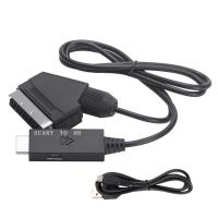 Hd 1080p Scart To Hdmi-compatible Converter Scart Input To Hdmi-compatible Output Audio Video Cable Adapter Adapters