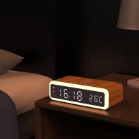 ?Dream Best? Multifunctional Alarm Clock LED Temperature Display HD Mirror Digital Clock With Phone Wireless Charger Bedroom Decor Clock