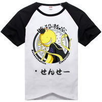 ใหม่อะนิเมะลอบสังหารห้องเรียนเสื้อยืดผู้ชาย korosensei เสื้อยืดผ้าฝ้ายแขนสั้นผู้ชายการ์ตูนคอสเพลย์ท็อปส์ประเดิม