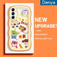 Dienya เคส A24ปลอกสำหรับ Samsung ลายการ์ตูนน่ารักนาซ่าบัซไลท์เยียล์ใหม่ Colour Macaron โบกเคสมือถือกันกระแทกแบบใสนิ่มฝาครอบป้องกันกล้องซิลิกาเจลที่สร้างสรรค์