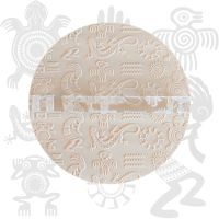 Ethnic Symbols Aztec Elements Pattern Textured Rolling Pin Bread  Cake Cookie Accessories