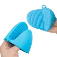 Mini Silicone Oven Mitts Heat Insulation Pinch Grips Cooking Gloves Finger Protector for Kitchen Cooking Baking Pot Holder Mitts Potholders  Mitts   C