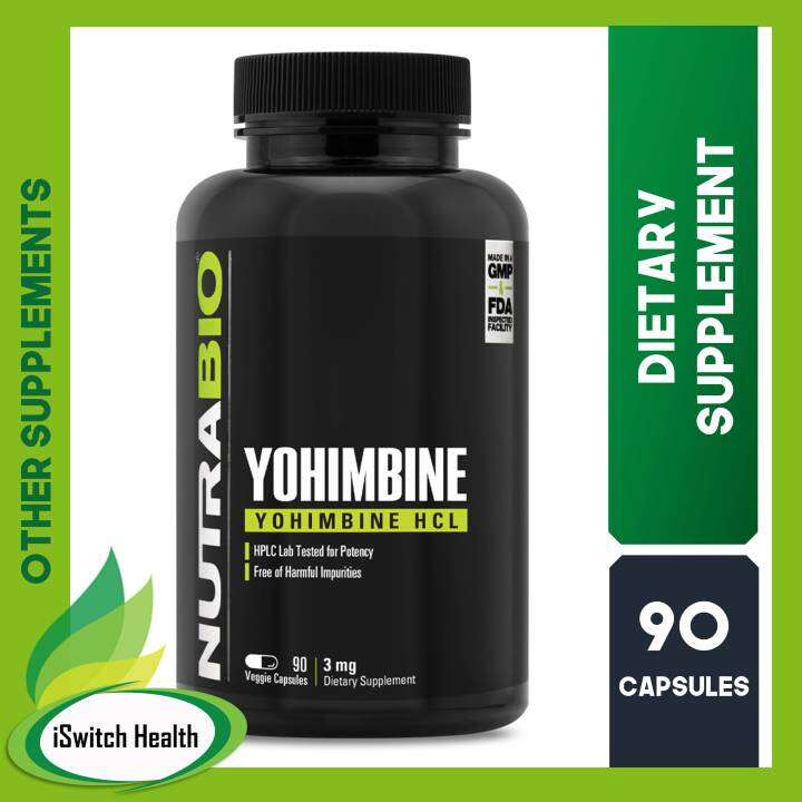 NutraBio Yohimbine HCL - 3mg - 90 Capsules | Lazada PH