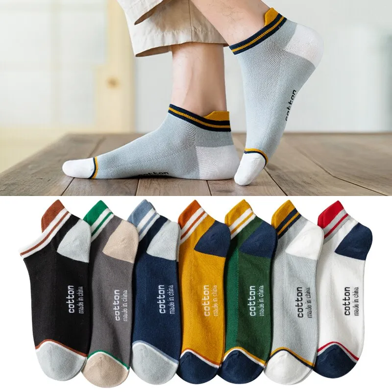 4Pairs Man Short Cotton Socks Casual Male Street Style Funny Sock Fashion  Breathable Woman Ankle Couples Comfortable Socks | Lazada Singapore
