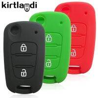 Kirtlandi 2 Button Car Key Cover Case Remote Key Fob Case Shell Car Accessories for Kia Picanto for Hyundai Verna Key Holder Fob Key Chains