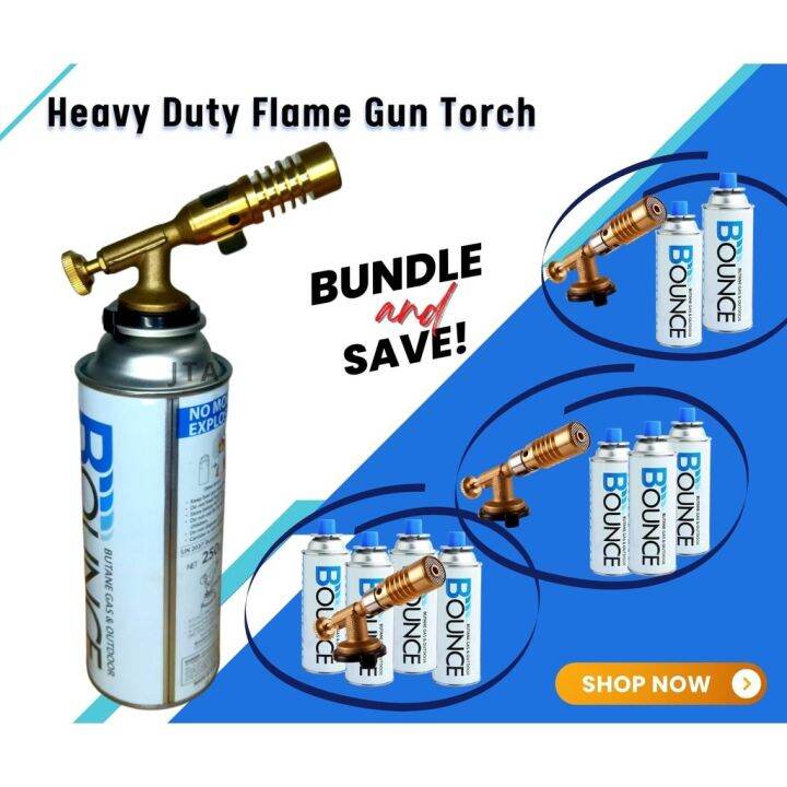 Heavy Duty Flame Gun Torch with Bounce Butane Gas | Lazada PH