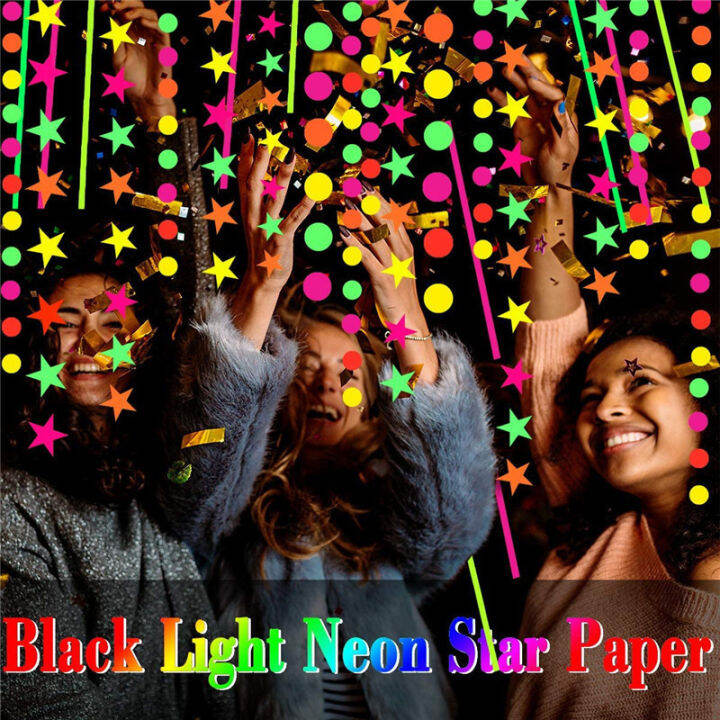 5-colors-fluorescent-circle-dots-star-garland-5-colors-uv-black-light-glow-luminous-tape-neon-party-wedding-kids-birthday-decorations