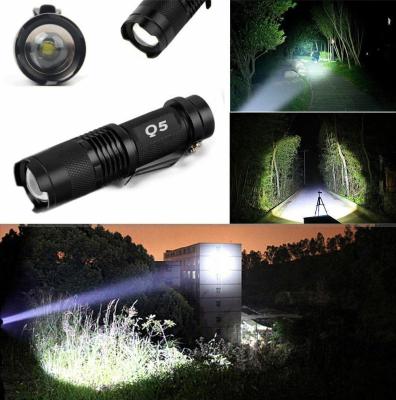 ไฟฉาย ไฟฉายแรงสูง LED CREE-Q5 2000 Lumen ไฟฉายความสว่างสูง ซูมได้ มีโหมดไฟกระพริบฉุกเฉิน