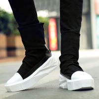 Ankle boots men sneakers fashion slip on outdoor solid winter shoes men boots flat with sneakers men breathable shoes men