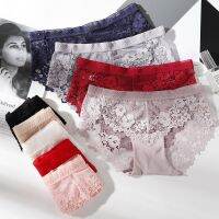 Lace Panties Low-rise Women c Seamless Underwear Embroidery Ladies