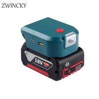 ZWINCKY For Bosch 14.4V 18V Li-on Battery USB 5V 12V and Type-C converter Port with LED Light Spotlight for Bosch Batteries LED Strip Lighting