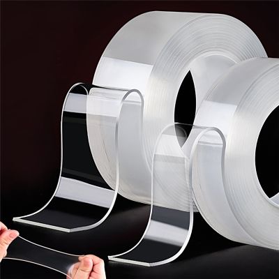 【CW】 2/3CM Transparent Tape Washable Reusable Wall Stickers Storage Multifunctional Double-Sided Tapes