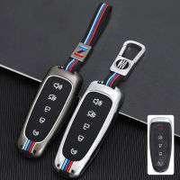 【CW】Zinc Alloy Car Key Case for Ford Edge Explorer Escape Focus Taurus Flex Lincoln MKS MKT MKX MKZ Navigator 5 Buttons Remote Key