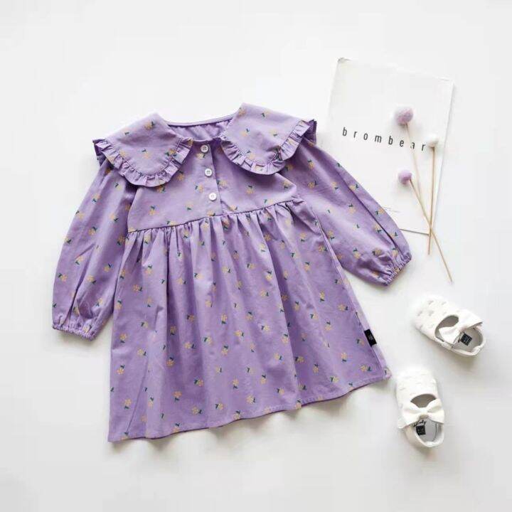 lolita-dresses-of-the-girls-spring-2023-new-floral-skirt-falbala-collar-long-sleeve-female-baby-princess-dress