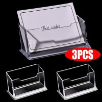 Single Layer Transparent Desktop Business Card Display Stand Box Special Office Business Cards Holder Desk Shelf Storage Boxes Card Holders