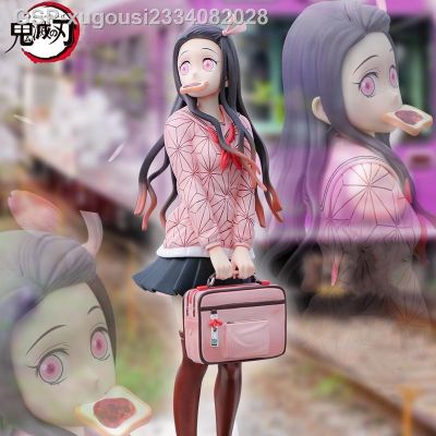 ○ Xugousi2334082028สังหารปีศาจ Kamado Nezuko ภาพอนิเมะ Kimetsu Yaiba รูปร่างเครื่องแบบ27ซม. รูปแกะสลักของสะสม