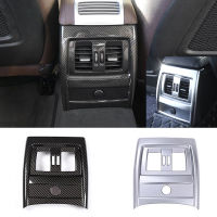 สำหรับ BMW 3 4 Series 3GT F30 F36 F34คาร์บอนไฟเบอร์สีรถด้านในแถวด้านหลัง Air Vent Outlet แผง Trim