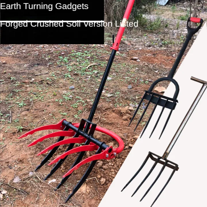 💖READY STOCK💖Soil Turning Artifact Loosening Soil Rake Agricultural