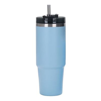 Insulation And Cold Ice Tyrant Cup Travel Mugs Stainless Steel Large Capacity Portable With Straw