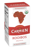 Carmien rooibos tea, tagless tea bags, 40s ชา ชาญี่ปุ่น ชา รอยบอส carmien tea rooibos ชาแดง Red Tea ไม่มีคาเฟอีน สารเทนนินต่ำ ดื่มได้ทุกวัน สินค้าญี่ปุ่น