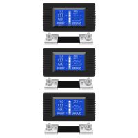 3X DC Multifunction Battery Monitor Meter LCD Display Digital Current Voltage Solar Power Meter