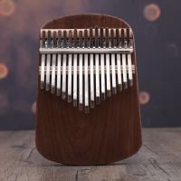 【YF】 17 Keys Koa Kalimba Wood Board Kalimba Thumb Marimba with Instruction Instrument