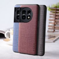 Case for Oneplus 11 11R 5g funda Textile texture leather Soft TPU Hard PC phone cover for Oneplus 11 case