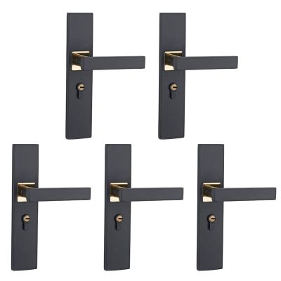 5X Minimalist Door Lock Continental Bedroom Door Handle Lock Interior Anti-Theft Room Safety Door Lock Mute Gate Lock