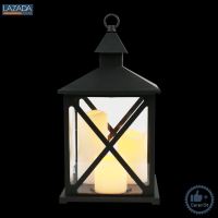 ตะเกียงเทียนพลาสติก LED LIGHTHOUSE KASSA HOME รุ่น B2025-BK ขนาด 19 x 19 x 32 ซม. สีดำ |||||||||||||||||||| ด่วน ของมีจำนวนจำกัด ||||||||||||||||||||