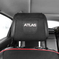 1pc For Geely Atlas Car Headrest Protector Cover Pu Leather Car Headrest Cover Car Accessories