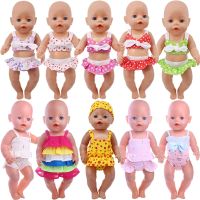 2 Pcs Set Swimsuit Doll Clothes Accessories For American 16-18 Inch Girl Doll 43 Cm Born Baby Doll Items Nenuco Our Generation Vacuum Cleaners Accesso