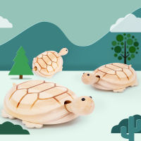 Kids Wooden Cars Little Turtle Craft Model Toy Montessori Wooden Education Colorful Vehicle Toys Simulation Cars Decoration Gift