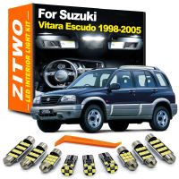 12ชิ้น LED ภายในโดมแผนที่หลอดไฟชุดสำหรับ Suzuki Grand Vitara Escudo 1999 2000 2001 2002 2003 2004 2005โคมไฟอ่านหนังสือ Canbus