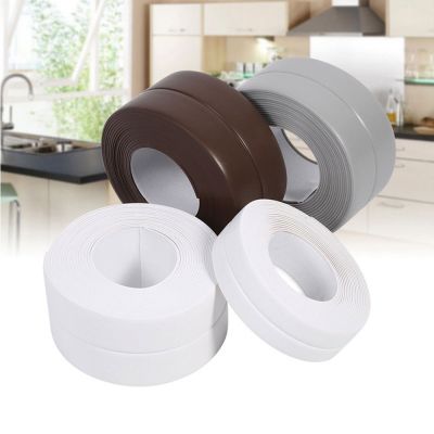 【LZ】owudwne 1m/2m/3m multi-color bathroom Kitchen shower waterproof mildew tape Sink tub seal tape self-adhesive waterproof