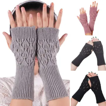  ROCKBROS Winter Arm Warmer Knit Long Arm Sleeves Warm